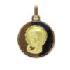 Medalla Virgen niña Ave María 18mm oro