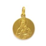 Medalla escapulario 16mm oro amarillo
