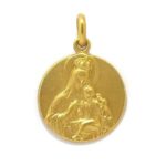 Medalla escapulario 18mm oro amarillo