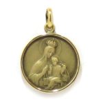Medalla escapulario 19mm oro amarillo