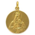 Medalla escapulario 22mm oro amarillo