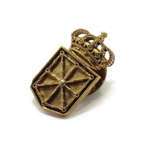 Pin escudo Navarra 21mm Plata rosa