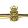 Sujetacorbatas escudo Navarra 21mm Plata amarilla