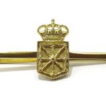 Sujetacorbatas escudo Navarra 21mm Plata amarilla