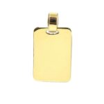 Colgante placa rectangular 13x18mm oro amarillo