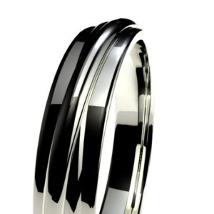 Alianza oro blanco 4mm doble aro