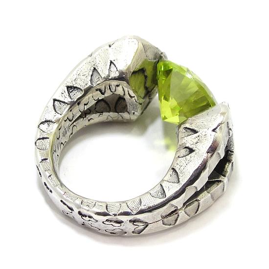 Anillo plata circonio cubico verde - Imagen 4
