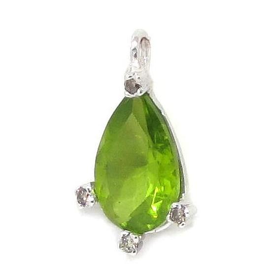 Colgante Peridoto oro blanco