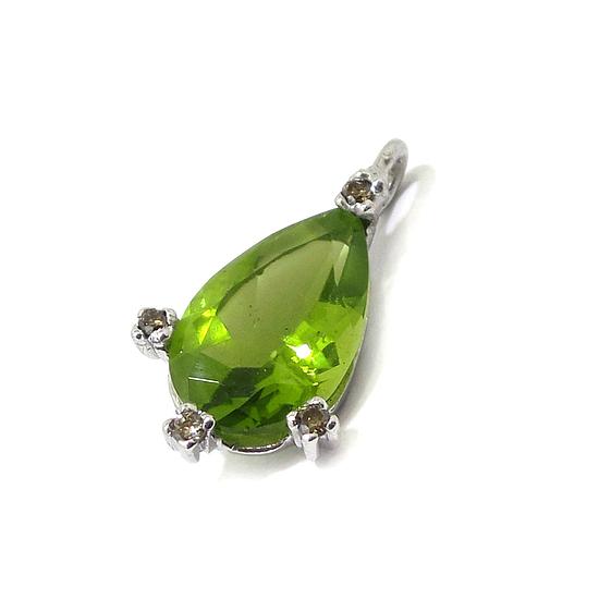 Colgante Peridoto oro blanco