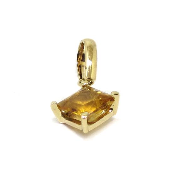Colgante Topacio cuadrado oro amarillo