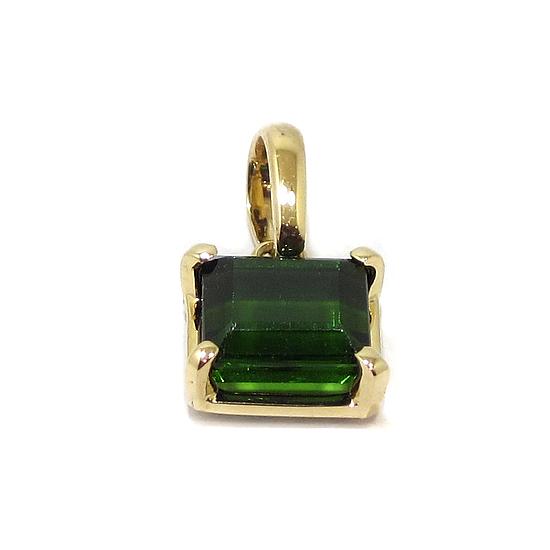 Colgante Turmalina verde oro amarillo