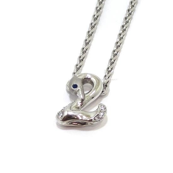 Collar Cisne diamantes oro blanco