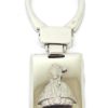 Llavero San Fermin de plata rectangular