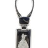 Llavero San Fermin de plata rectangular