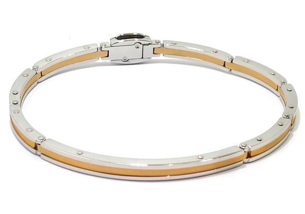 Pulsera acero bicolor caballero by CHIMENTO