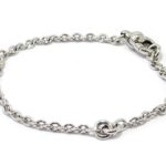 Pulsera de oro blanco anillas
