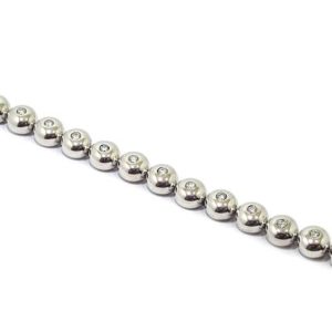 Pulsera de oro blanco y 28 diamantes