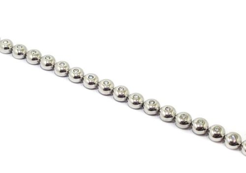 Pulsera de oro blanco y 28 diamantes