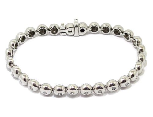 Pulsera de oro blanco y 28 diamantes
