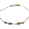 Pulsera de oro blanco y rosa