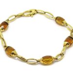 Pulsera oro amarillo 5 topacios CHIMENTO
