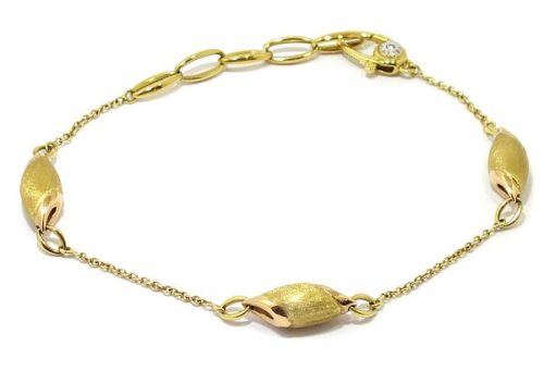 Pulsera oro amarillo y rosa CHIMENTO