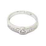Anillo 11 diamantes oro blanco