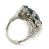 Anillo Jade oval damero Plata