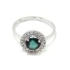 Anillo Turmalina 19 diamantes oro blanco