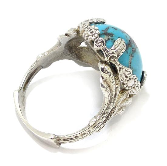 Anillo Turquesa oval cabujon Plata