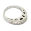 Anillo alianza 10 circonitas oro blanco