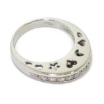 Anillo alianza 10 circonitas oro blanco
