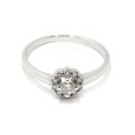 Anillo 11 diamantes oro blanco