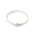 Anillo solitario diamante 0,02ct brazo 2mm