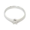 Anillo solitario oro blanco 18K con diamante princesa 0.19ct
