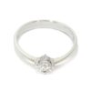 Anillo solitario oro blanco 18K con diamante princesa 0.21ct