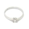 Anillo solitario oro blanco 18K con diamante talla brillante 0,23ct