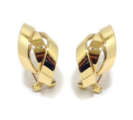 Pendientes 3 curvas oro amarillo - Imagen 2