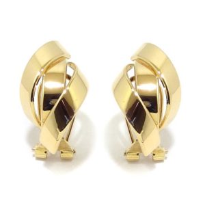 Pendientes 3 curvas oro amarillo
