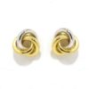 Pendientes aros entrelazados oro tricolor