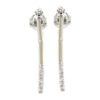 Pendientes barras largos 12 diamantes oro blanco