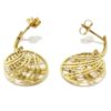 Pendientes colgantes redondos oro amarillo