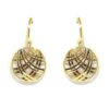 Pendientes colgantes redondos oro amarillo
