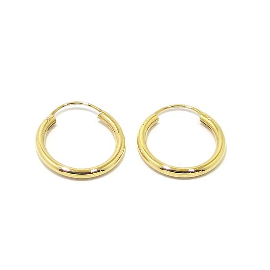 Pendientes criollas oro amarillo 14mm