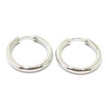 Pendientes criollas oro blanco 23mm