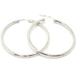 Pendientes criollas oro blanco 41mm
