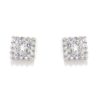 Pendientes cuadrados 26 diamantes oro blanco
