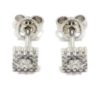 Pendientes cuadrados 26 diamantes oro blanco