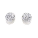 Pendientes orla circonitas oro blanco