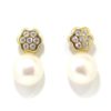 Pendientes oro blanco diamantes perlas